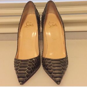 Christian Louboutin Python Bronze So Kate 120 mm